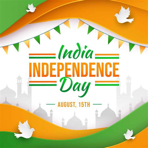 Download India Independence Day Green And Yellow Doves Picture | Wallpapers.com