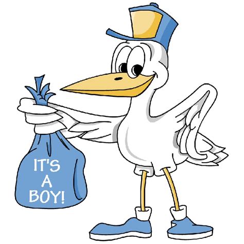 Baby Boy Stork - ClipArt Best