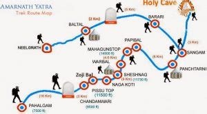 Amarnath Yatra Route Map - How to Reach Amarnath Cave