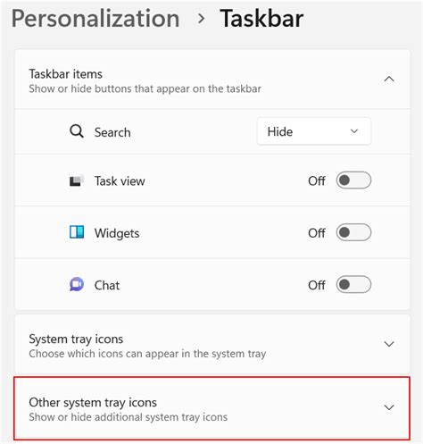 How to show all icons in the system tray on Windows 11