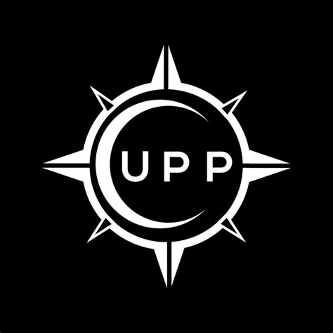 UPP abstract technology logo design on Black background. UPP creative ...