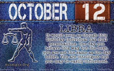 October 12 Birthday Horoscope Personality | Sun Signs