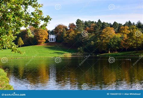 Autumn View Towards the Gothic Temple in Painshill Park Stock Photo - Image of trees, colours ...