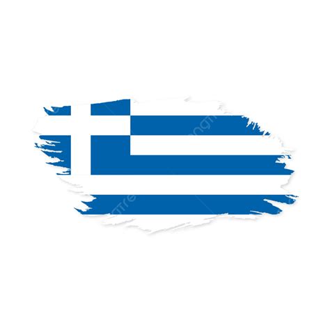 Greece Flag Brush Stroke Transparent Background Vector, Greece Day ...