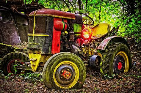 tractor, machine, vehicle, old, oldtimer, historically, tractors, old tractor, commercial ...