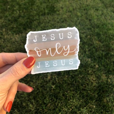 Jesus Only Jesus Laptop Sticker Christian Water Bottle - Etsy