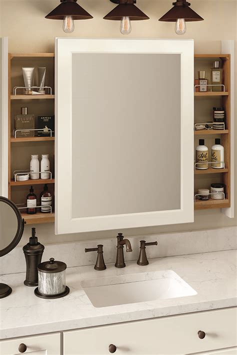 Mirror Wall Vanity with Side Pullouts | Thomasville Cabinetry