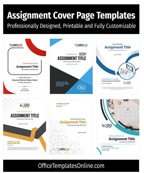 Assignment Cover Page Templates For Ms Word Word Excel Templates ...