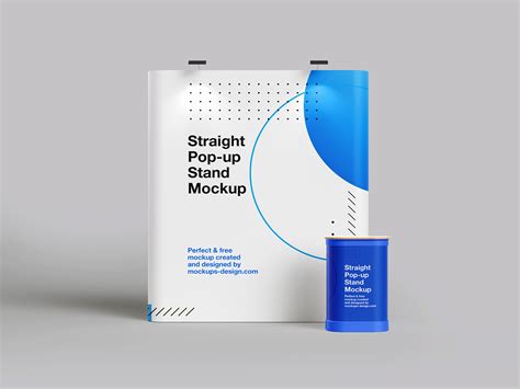 Straight pop-up stand mockup - Mockups Design