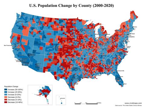 U.S. Population Change by County Mapped - Vivid Maps