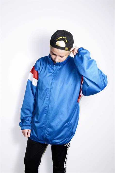 90s blue track jacket | The best vintage clothing online store in Europe