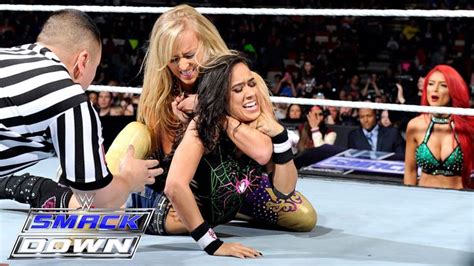 AJ Lee & Paige vs. Summer Rae & Cameron: SmackDown, March 12, 2015 | Aj ...