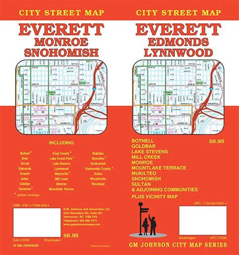 Everett / Edmonds / Lynnwood, Washington Street Map - GM Johnson Maps