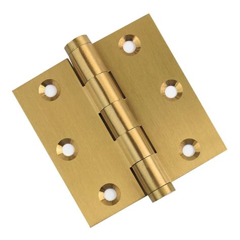 Door Hinge 3 x 3 Solid Brass - Satin Brass (US4) | Homebuilders Hardware