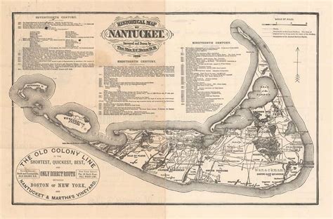 Historical Map of Nantucket.: Geographicus Rare Antique Maps