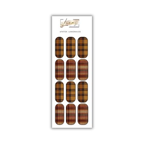 Waterslide Nail Decals, Waterslide Nail Wraps, Fall Plaid Nail Decals ...