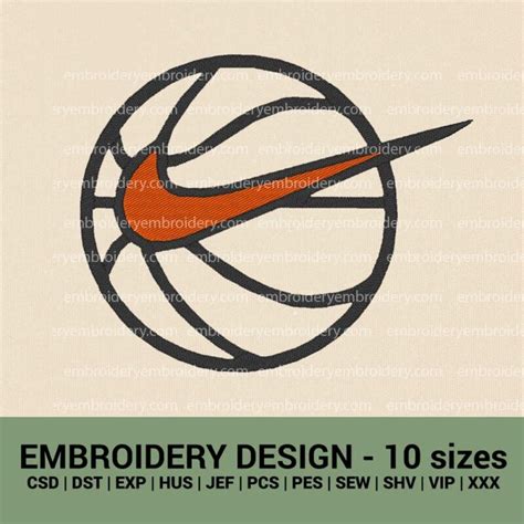 Nike logo Basketball 2 Colors Machine Embroidery design | NIKE ...