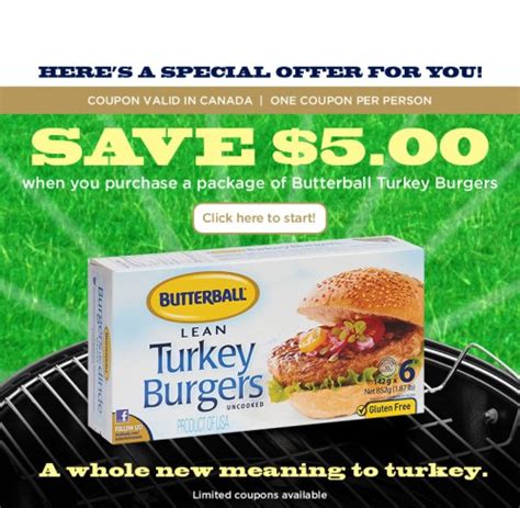 Canadian Coupons: Save $5 on Butterball Turkey Burgers Through Websaver.ca - Canadian Freebies ...