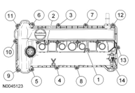 What is the torque value for the valve cover fasteners on a 2010 ford ...