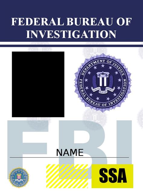 Printable Fbi Badge Template