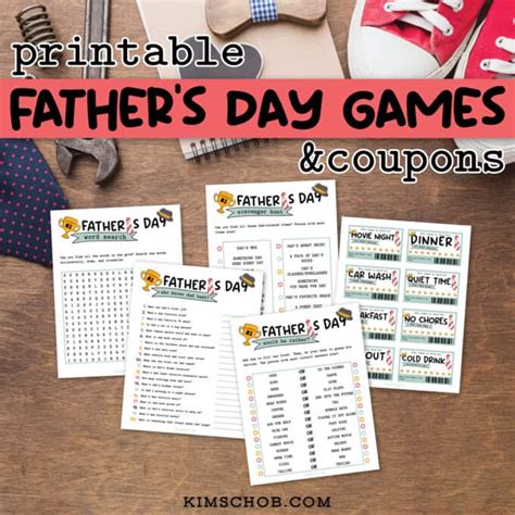 Printable Father’s Day Games - Kim Schob