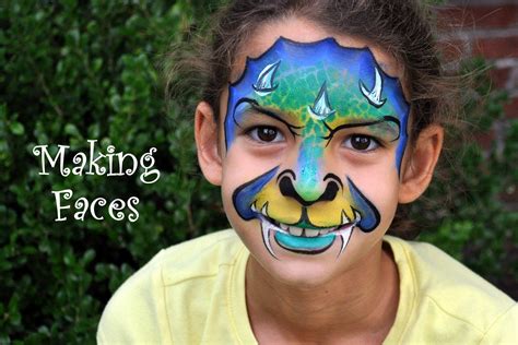 Dinosaur Face Painting, Monster Face Painting, Face Painting Tips, Face Painting For Boys, Face ...