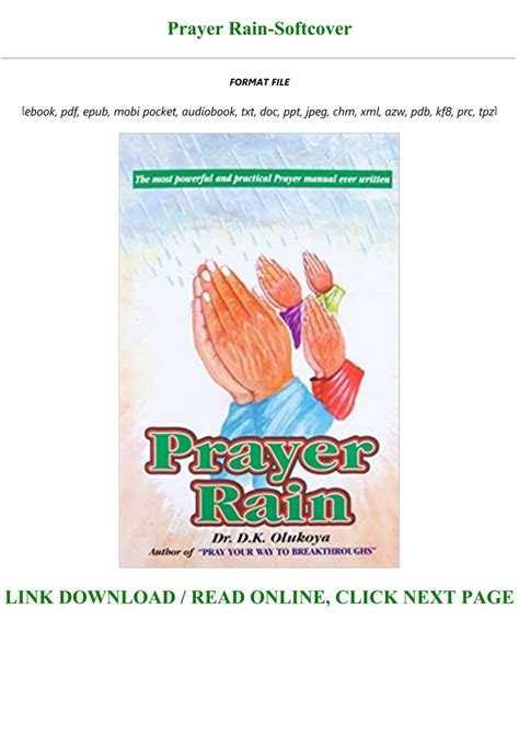 [P.D.F Download] Prayer Rain-Softcover [Full]