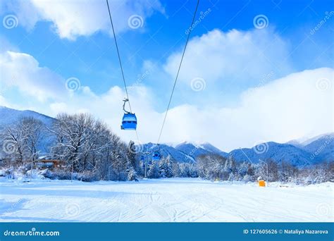 Ski Resort Bansko, Bulgaria, Ski Lift Stock Photo - Image of trees ...