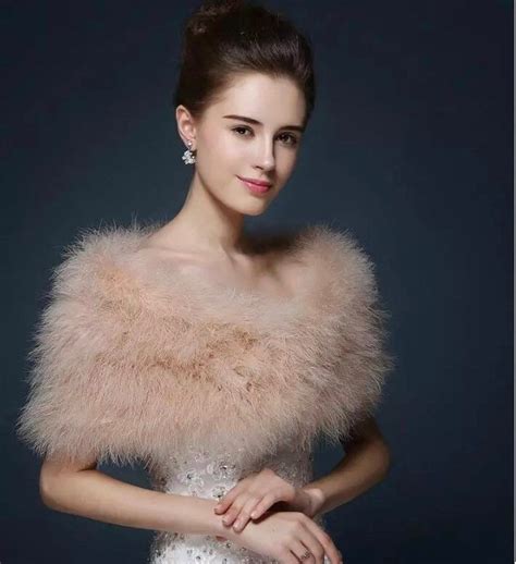 This stunning blush pink marabou ostrich feather bolero shawl evokes old school Hollywood ...