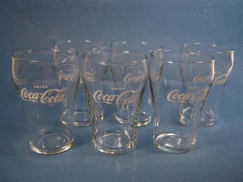 Vintage Small Coca Cola Glasses Set of 6 Coca Cola by PherdsFinds