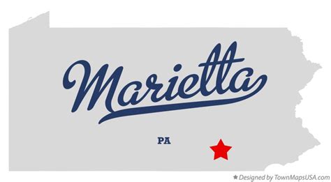 Map of Marietta, PA, Pennsylvania