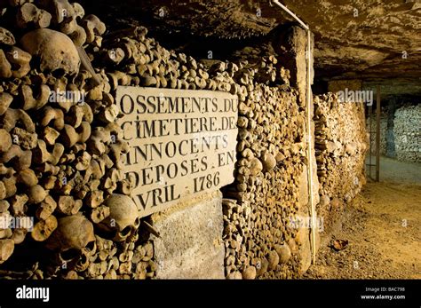 France, Paris, the Catacombs, bones Stock Photo - Alamy