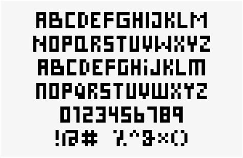 Pixel Or Small Pixel Example - Pixel Font Download PNG Image ...