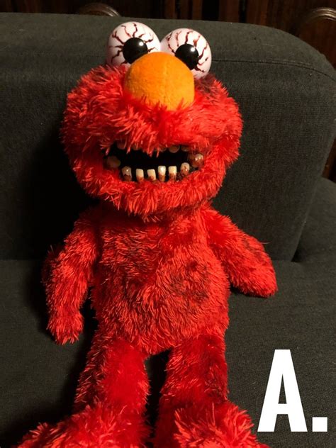 Nightmare Tickle Me Elmo Creepy Scary Horror OOAK dolls | Creepy, Elmo ...