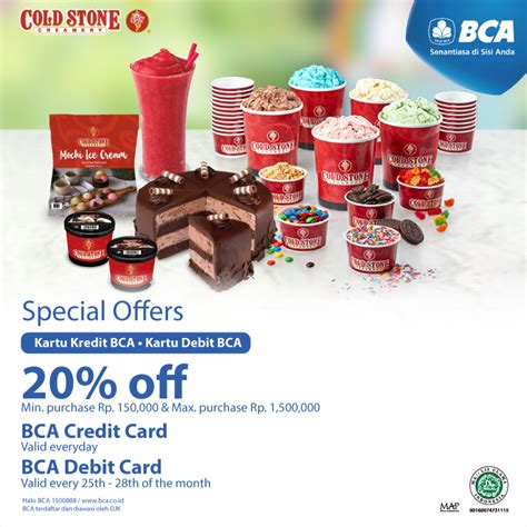 Special Privileges for BCA Cardholders - Cold Stone Creamery Indonesia