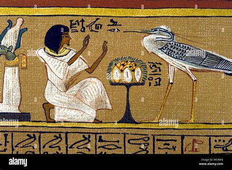 EGYPTIAN MYTHOLOGY - BENNU BIRD The spirit of the deceased (Hunefer ...