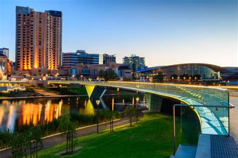 Adelaide city at night editorial image. Image of horizontal - 53789385