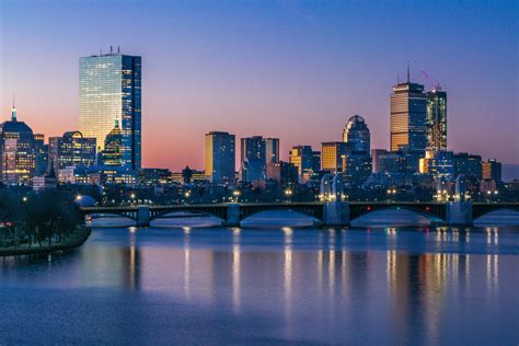 Boston Skyline at Sunrise Photo Print, Mounted Print, Canvas, Framed - Etsy