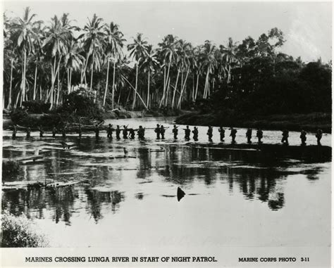 US Marines crossing Lunga River, Guadalcanal | The Digital Collections ...