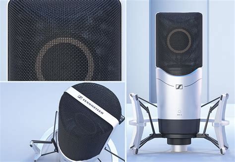 Sennheiser MK4 condenser microphone recording microphone 3D model | CGTrader