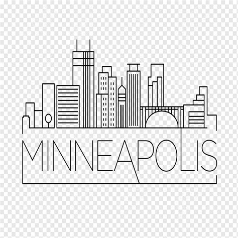 Minneapolis Skyline Minneapolis SVG Silhouette Svg Dxf Png Jpg Digital ...