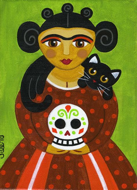 That's my Cat: FRIDA Day of the Dead Painting