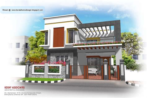 Modern Beautiful Duplex House Design - Home Designer