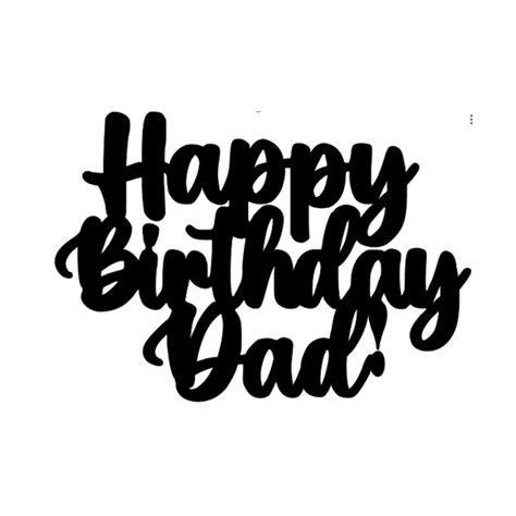 "Glitter Cardstock Cake Topper Father's Day Glitter Cake Topper, Happy Birthday Dad Cake ...