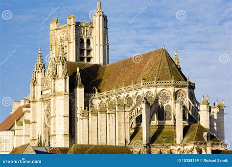 Auxerre Cathedral stock image. Image of building, auxerre - 15258199