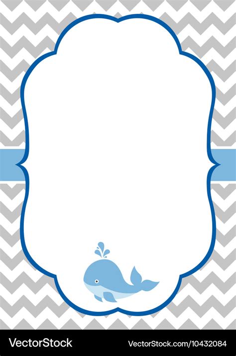 Baby boy invitation card Royalty Free Vector Image