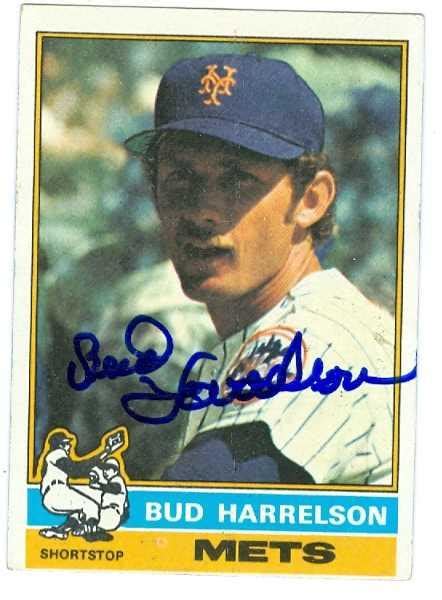 Bud Harrelson autographed baseball card (New York Mets) 1976 Topps ...