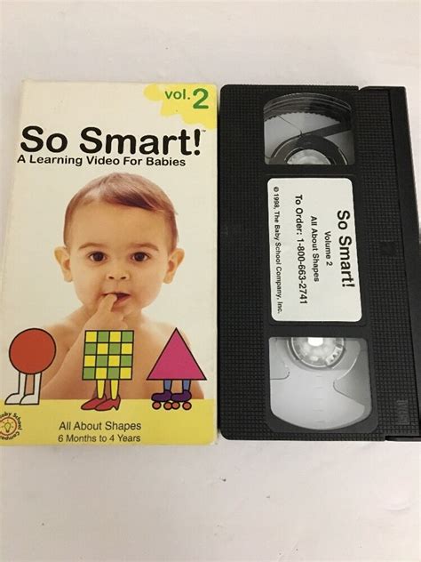 So Smart Shapes (VHS, 1999) Volumen 2-TESTED-RARE Vintage Collectible-Ships N 24 - VHS Tapes