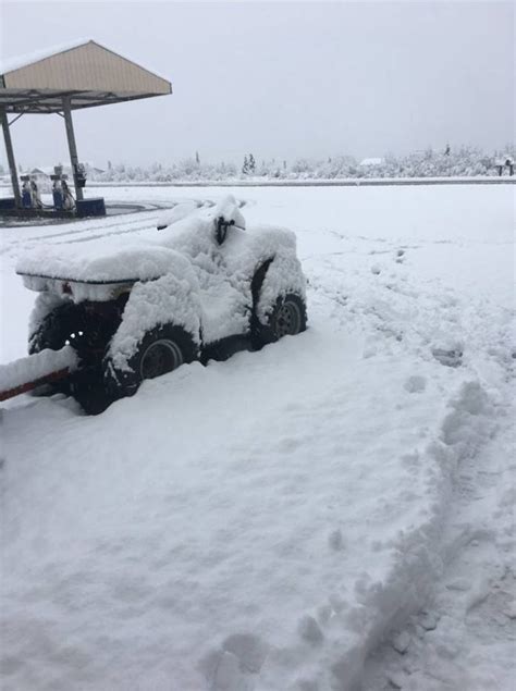 Weather anomaly: 'Very unusual' 8 inches of snow in Glennallen, Alaska ...