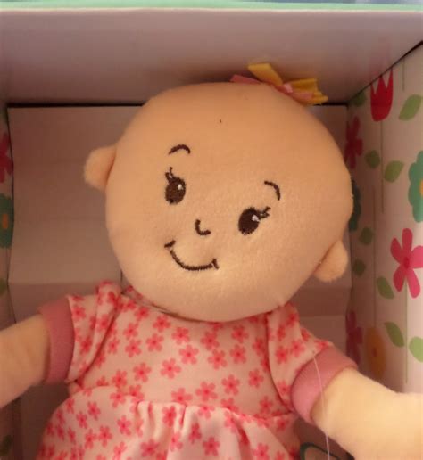 Wee Baby Stella 2014 girl Doll soft Manhattan Toy Co bald peach infant H27 - Baby Dolls